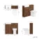 Sicily Fluted Black Walnut Combination Vanity Basin and Aruba Toilet 1000mm - Brushed Brass Accents