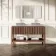 Maru Walnut Wood Grain Vanity Cabinet 1400mm with Matt White Stone Top - Basin Not Included