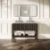 Maru Black Oak Wood Grain Vanity Cabinet 1200mm with Matt White Stone Top - Basin Not Included