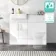 100% Waterproof - Harper Gloss White Basin Vanity and Toilet Unit 1000mm (No Toilet) Brass Accents