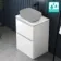 100% Waterproof - Corsica Gloss White PVC Drawer Vanity with Marble Top 600mm (Excludes Counter Top Basin)