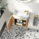 Cayman Natural Oak Cloakroom Wall Hung Slimline Basin Vanity 440mm - Brushed Brass Accents