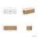 Cayman Natural Oak Wall Hung Slimline Basin Drawer Vanity 1000mm - Brushed Brass Accents
