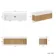 Cayman Natural Oak Wall Hung Slimline Basin Drawer Vanity 1200mm - Brushed Brass Accents