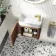 Cayman Natural Walnut Cloakroom Wall Hung Slimline Basin Vanity 440mm - Brushed Brass Accents