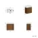 Cayman Natural Walnut Cloakroom Wall Hung Slimline Basin Vanity 440mm - Black Accents