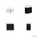 Cayman Black Oak Cloakroom Wall Hung Slimline Basin Vanity 440mm - Black Accents