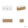 Cayman Natural Oak Wall Hung Slimline Basin Drawer Vanity 1000mm - Chrome Handle