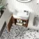 Cayman Natural Walnut Cloakroom Wall Hung Slimline Basin Vanity 440mm - Chrome Handle
