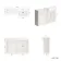 Monaco Cotton White Vanity Basin with Marble Top 1200mm (No Pan & Cistern) - Brushed Brass Accents
