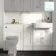 Monaco Cotton White Vanity Basin with Marble Top 1500mm (No Pan & Cistern) - Brushed Brass Accents