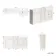 Monaco Cotton White Vanity Basin with Marble Top 1500mm (No Pan & Cistern) - Brushed Brass Accents