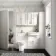 Monaco Cotton White Vanity Traditional Basin and Aruba Toilet 1200mm - Brushed Brass Accents