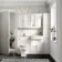 Monaco Cotton White Vanity Traditional Basin and Hudson Toilet Wooden Seat 1200mm - Brass Accents