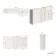 Monaco Cotton White Vanity Traditional Basin 1500mm (No Pan & Cistern) - Brushed Brass Accents