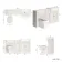 Monaco Cotton White Vanity Traditional Basin and Hudson Toilet Wooden Seat 1500mm - Brass Accents