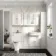 Monaco Cotton White Vanity Traditional Basin Marble Top & Kansas Toilet 1500mm - Brass Accents