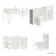 Monaco Cotton White Combination Vanity Basin and Miami Toilet 1500mm - Brass Knurled Handles