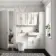 Monaco Cotton White Vanity Basin with Marble Top & Tucson Toilet 1200mm - Brass Knurled Handles