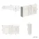 Monaco Cotton White Vanity Basin with Marble Top 1500mm (No Pan & Cistern) - Brass Knurled Handles