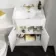 Monaco Cotton White Vanity Traditional Basin and Hudson Toilet Wooden Seat 1200mm - Knurled Handles