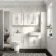 Monaco Cotton White Vanity Traditional Basin and Aruba Toilet 1500mm - Brass Knurled Handles