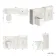 Monaco Cotton White Vanity Traditional Basin and Hudson Toilet Wooden Seat 1500mm - Knurled Handles