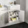 Monaco Cotton White Vanity Traditional Basin Marble Top & Hudson Toilet 1500mm - Knurled Handles