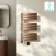 Seville Electric Brushed Copper Designer Flat Panel Heated Towel Rail 800x450mm