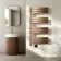 Seville Electric Brushed Copper Designer Flat Panel Heated Towel Rail 1200x600mm