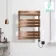 Santorini Electric Brushed Copper Flat Panel Heated Towel Rail 800x600mm
