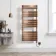 Santorini Electric Brushed Copper Flat Panel Heated Towel Rail 1400x600mm
