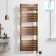 Santorini Electric Brushed Copper Flat Panel Heated Towel Rail 1600x600mm