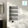 Cannes Electric Matt Black Designer Heated Towel Rail 800x500mm