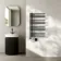 Cannes Electric Matt Black Designer Heated Towel Rail 800x500mm
