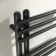 Cannes Electric Matt Black Designer Heated Towel Rail 1600x500mm