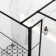 Munich Matt Black Grid 8mm Walk In Shower Enclosure 1400mm & 700mm Glass with Pivotal Return Panel