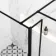 Munich Matt Black Framed 8mm Walk In Shower Enclosure 800mm & 800mm Glass with Pivotal Return Panel