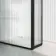 Munich Fluted Effect Matt Black Framed 8mm Wet Room Shower Glass 800mm & 250mm Pivotal Return Panel