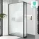 Munich Fluted Effect Matt Black Framed 8mm Wet Room Shower Glass 1200mm & 250mm Pivotal Return Panel