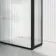 Munich Fluted Effect Matt Black Framed 8mm Wet Room Shower Glass 1400mm & 250mm Pivotal Return Panel