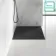 Berlin Rectangular Matt Black Slate Effect SMC Composite Shower Tray 1100x800mm