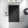 Berlin Rectangular Matt Black Slate Effect SMC Composite Shower Tray 1500x900mm