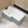 L Shaped 1500 Shower Bath - Left Handed