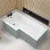 L Shaped 1700 Shower Bath - Left Handed