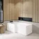 L Shaped 1700 Shower Bath - Left Handed