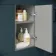 Harper Navy Blue Side Cabinet Unit 300mm - Black Accents