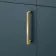 Harper Navy Blue Side Cabinet Unit 300mm - Brushed Brass Accents