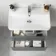 Corsica Storm Grey Wall Hung Slimline Basin Drawer Vanity 600mm