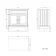 Lucia Chalk White Cabinet with Oak Effect Top 840mm - Excludes Counter Top Basin